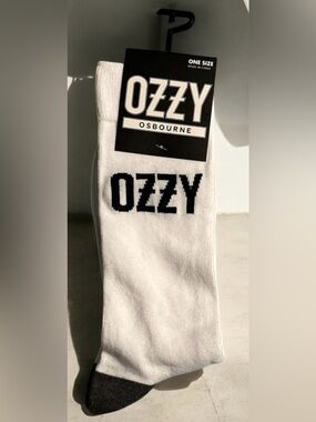 RARE Ozzy Osbourne Black Sabbath Crew Socks NWT